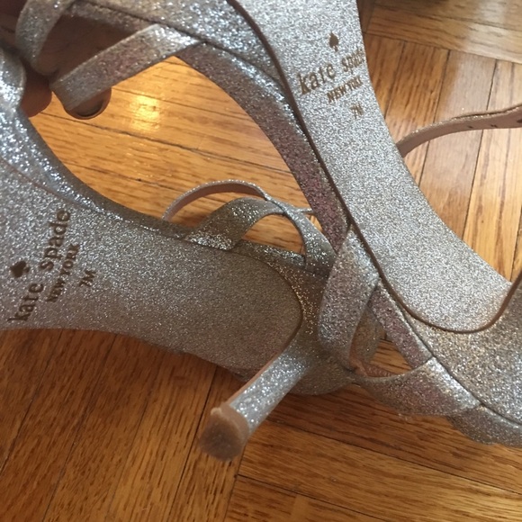 Kate spade glitter sandals 7M worn once Florence - Picture 7 of 9